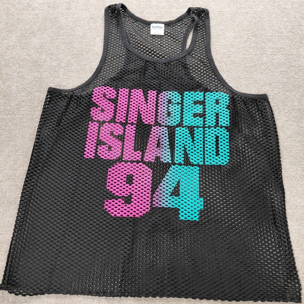 Rudman Sportwear Vintage Singer Island 94 Mesh Jersey Soft Nylon Unisex Size XL